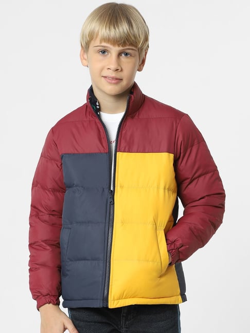 Buy Jack Jones Junior Multi Cotton Color Block Jacket for Boys