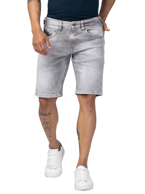 Buy Spykar Grey Regular Fit Denim Shorts for Mens Online Tata CLiQ
