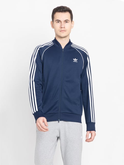 Adidas navy sst tracksuit hot sale top