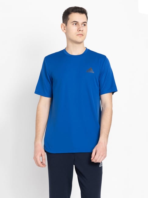 adidas D4M Blue Regular Fit Sports T-Shirt