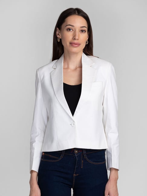 Globus White Regular Fit Jacket