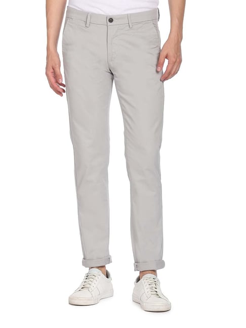 Buy Arrow Sport Men Cotton Slim Fit Low Rise Trousers - Trousers for Men  22181290 | Myntra