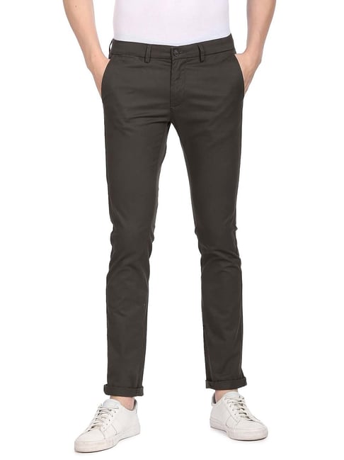 Madmext Dark Grey Skinny Cargo Trousers