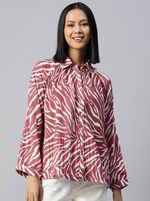 Melon by PlusS Maroon Printed Shirt-picture-16