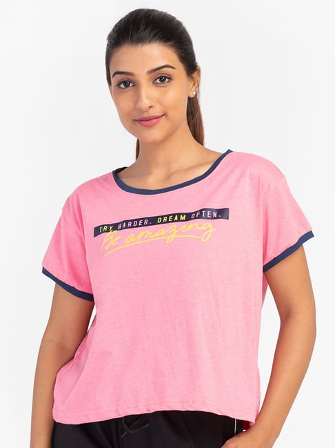 Globus Pink Graphic Printed Sports T-Shirt-picture-36