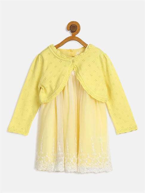 Buy MisfitIndia New Born Baby Girl Pastel Cotton Dress Yellow at Amazon.in