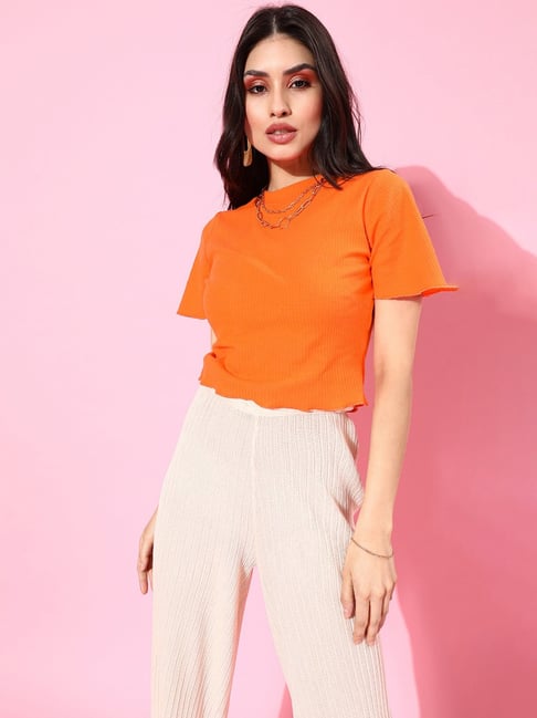 Melon by PlusS Orange Crop Top