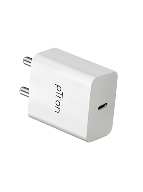 PTron Volta FC14 20W Fast PD-Type-C Charger Adapter with Fast Charging (Charger Only) - White