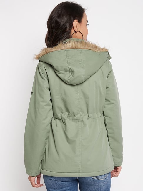 Jack and Jones oversized long parka coat in khaki - ShopStyle