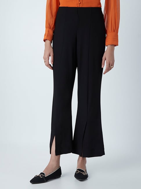 Buy LEE TEX Regular Fit Women Black Trousers Online at Best Prices in India