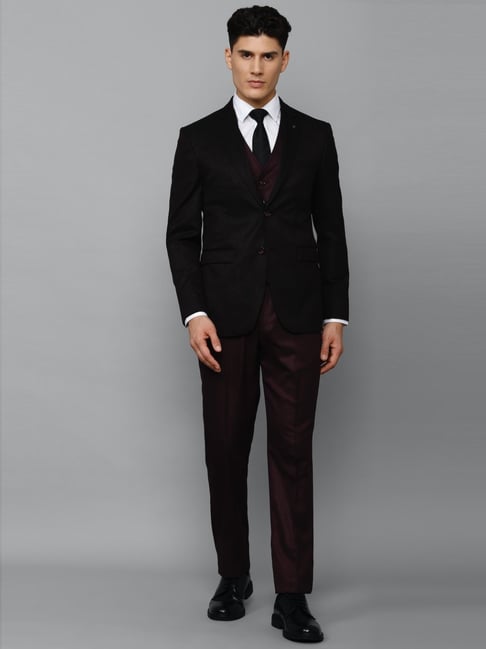 Men's Black Pinstripe Suit 3 Piece Modern Fit with Vested Stripe – Flex  Suits