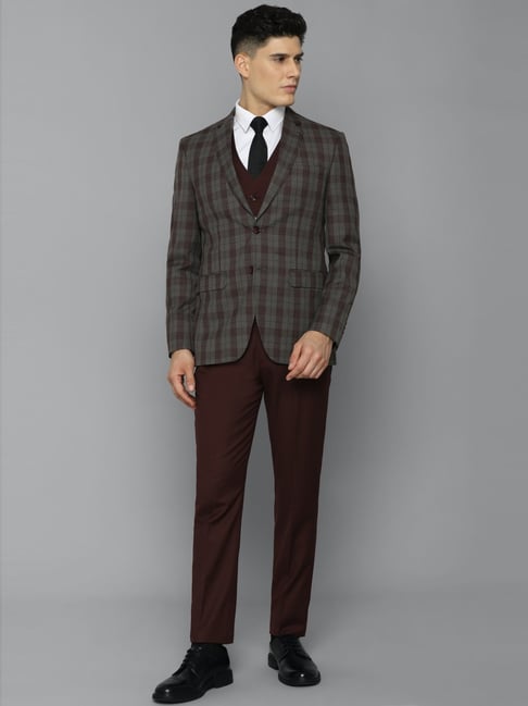 Buy Louis Philippe Grey Slim Fit Notch Lapel Check Blazer for Men's Online  @ Tata CLiQ