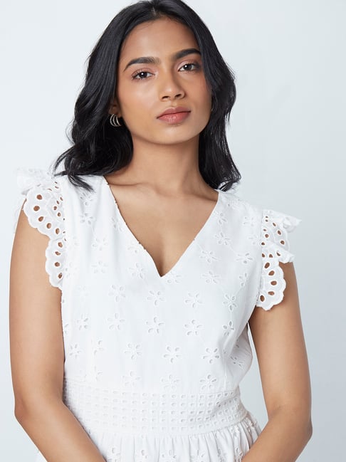 LOV by Westside White Ann Broderie Anglaise Maxi DressLOVClothing