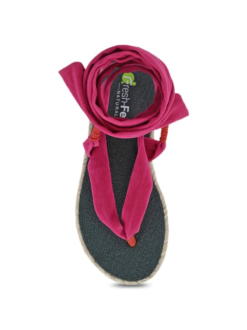Buy Fresh1947Feet Kids Pink & Grey Casual Sandals for Girls at