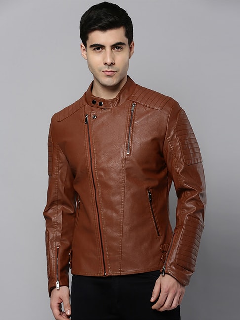 Buy SHOWOFF Tan Comfort Fit Jacket for Mens Online @ Tata CLiQ