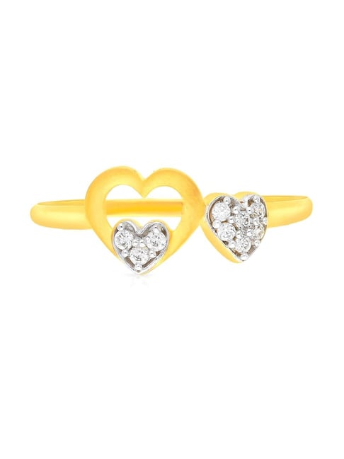 Buy Malabar Gold and Diamonds 18k Gold Heart Ring for Women Online At ...