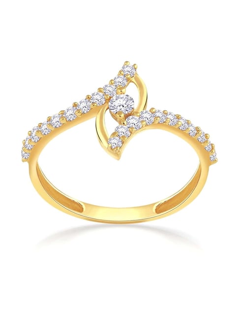 Lustrous Ridged Gold Ring for Men