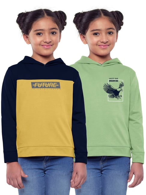 HELLCAT Multicolor Printed Full Sleeves Sweatshirt(Pack Of 2)