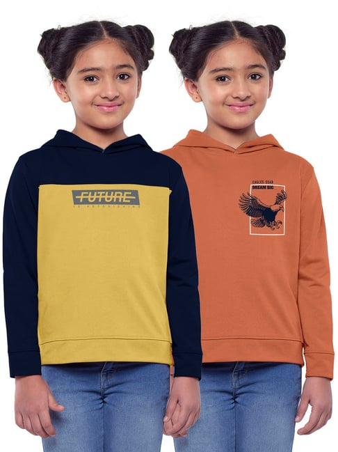 HELLCAT Multicolor Printed Full Sleeves Sweatshirt(Pack Of 2)