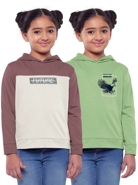 HELLCAT Multicolor Printed Full Sleeves Sweatshirt(Pack Of 2)
