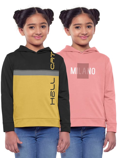 HELLCAT Multicolor Printed Full Sleeves Sweatshirt(Pack Of 2)