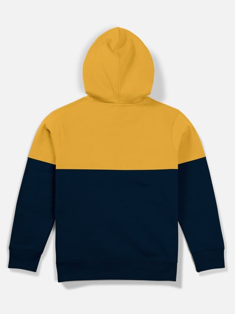 Navy blue sales and yellow sweatshirt