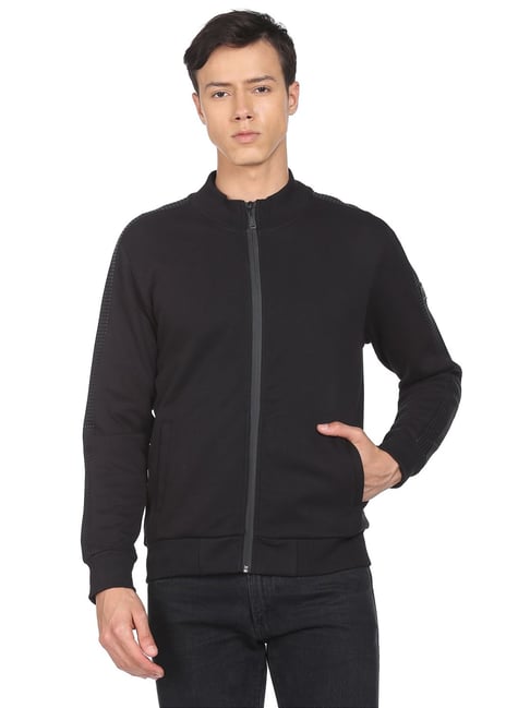 Arrow Newyork Black Cotton Regular Fit Sweatshirt-picture-30