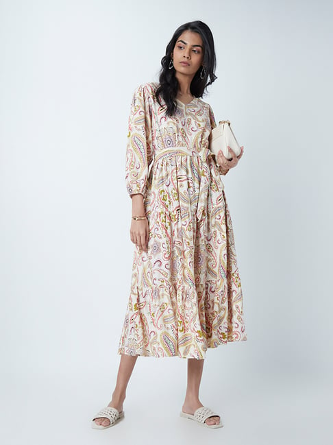LOV by Westside Multicolour Paisley-Printed Dress Price in India