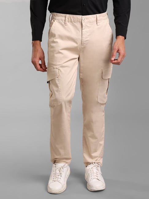 Indicode Men Cargo Pants with 6 pockets beige