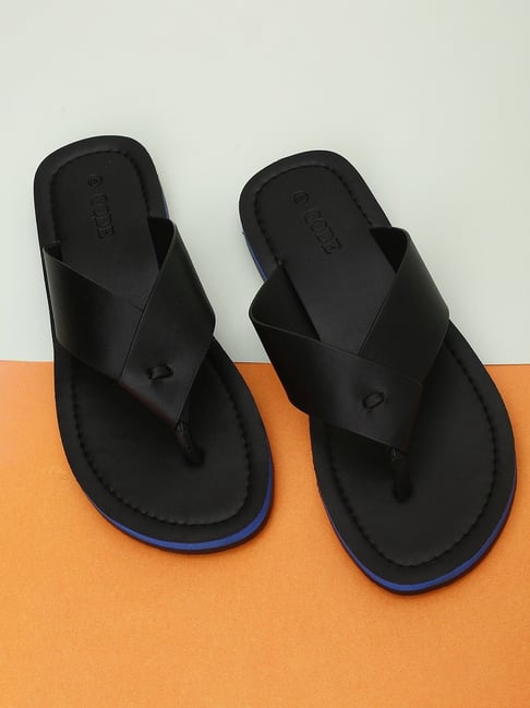 All black thong discount sandals