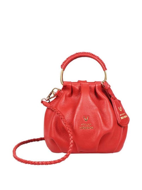 Hidesign red sales handbag