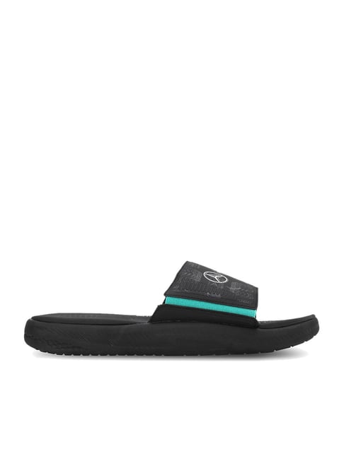 Puma Men's Mercedes AMG Petronas Softride Black Slides