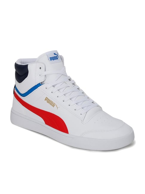 Puma Mayze sneakers in white with green detail - ShopStyle