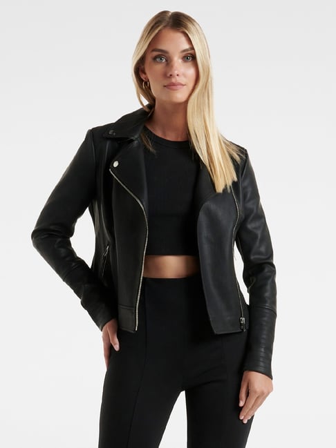 Forever New Black Biker Jacket