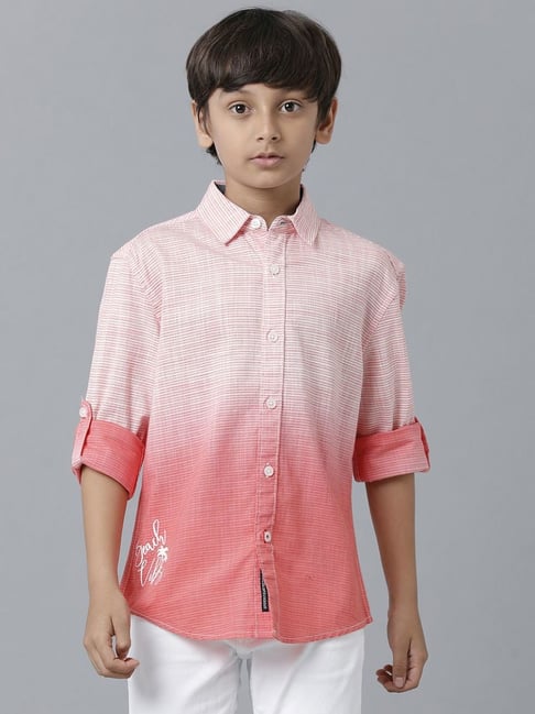 boys peach shirt