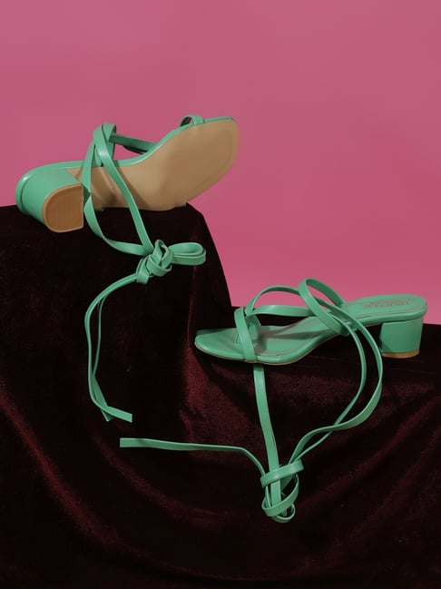 Buy Truffle Collection Women's Green Gladiator Sandals for Women