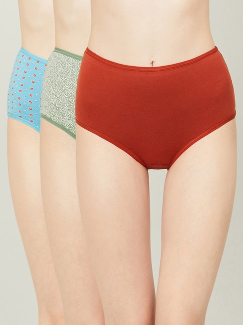 Ginger by Lifestyle Assorted Color Printed Panties - Pack Of 3 Price in India