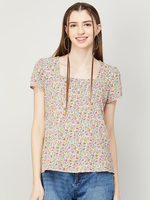 Fame Forever by Lifestyle Pink Floral Print Top