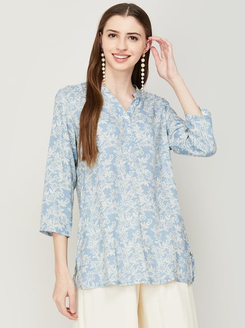 Melange by Lifestyle Blue Printed Tunic