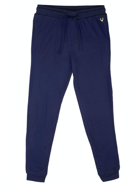 Buy Girls Solid Regular Cotton Blue Trackpants Online at 63% OFF