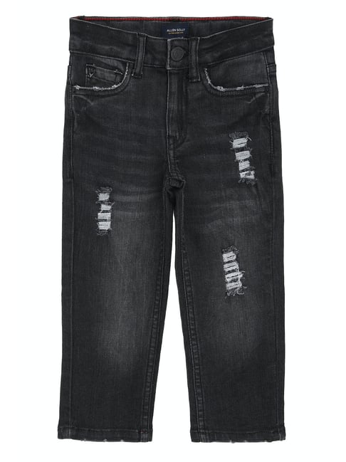 Buy Allen Solly Kids Black Solid Jeans for Boys Clothing Online @ Tata CLiQ