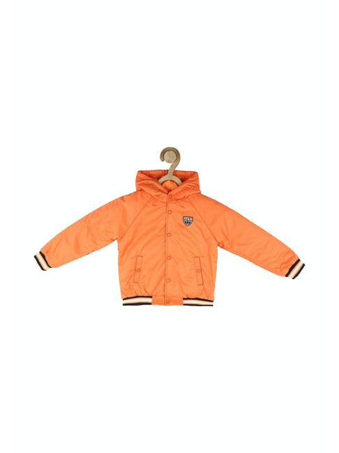 Buy Allen Solly Kids Orange Solid Full Sleeves Jacket for Boys