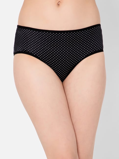 Buy Clovia Black Polka Dot Hipster Panty for Women's Online @ Tata