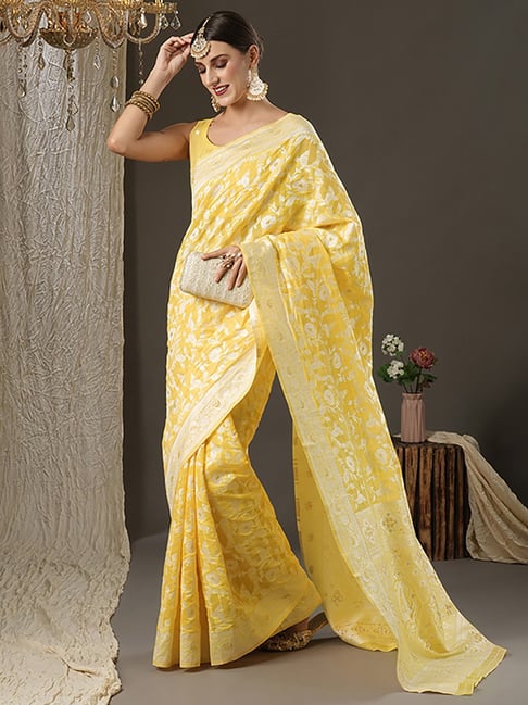 Buy Yellow Sarees for Women by Kalyan Silks Online