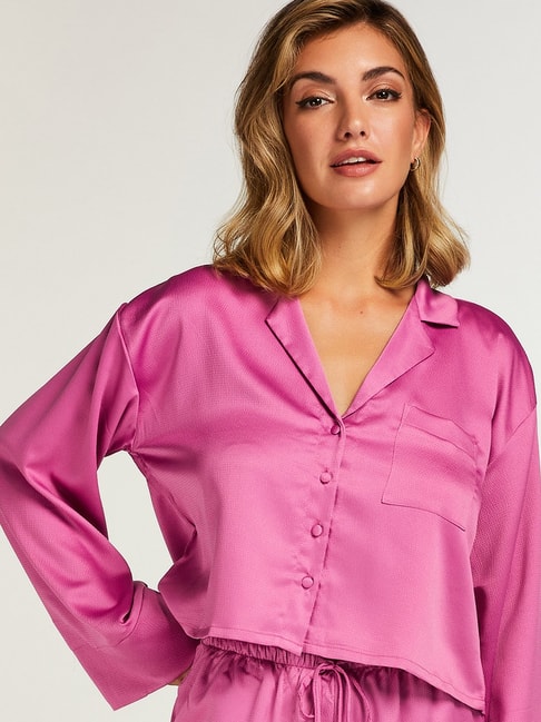 Hunkemoller Pink Regular Fit Shirt Price in India