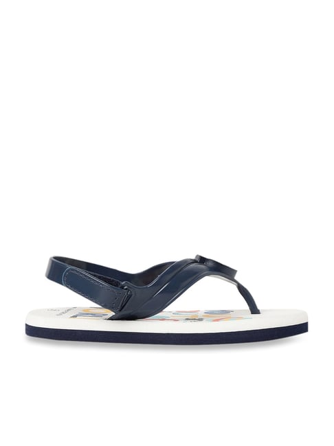 Fame Forever by Lifestyle Kids Planet Light Navy & White Flip Flops