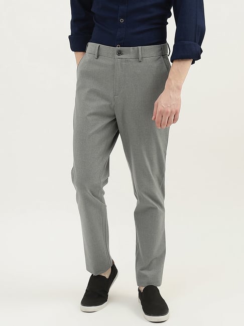 Buy Louis Philippe Sport Grey Slim Fit Trousers for Mens Online  Tata CLiQ