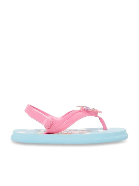 Fame Forever by Lifestyle Kids Unicron Light Patch Pink & Blue Back Strap Flip Flops