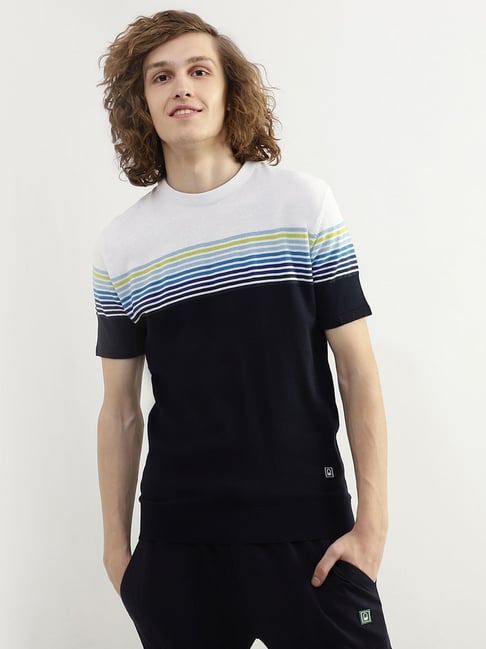 United Colors of Benetton Multi Cotton Regular Fit Striped T-Shirt