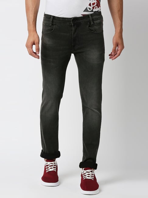 Pepe Jeans Black Cotton Slim Fit Jeans